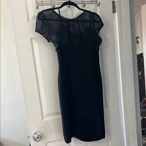 Tahari Blue Pleated Midi Dress for Cocktail